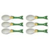6PK LVD Ceramic 13.5cm Fish Oscar Spoon Food/Soup Serving Utensil