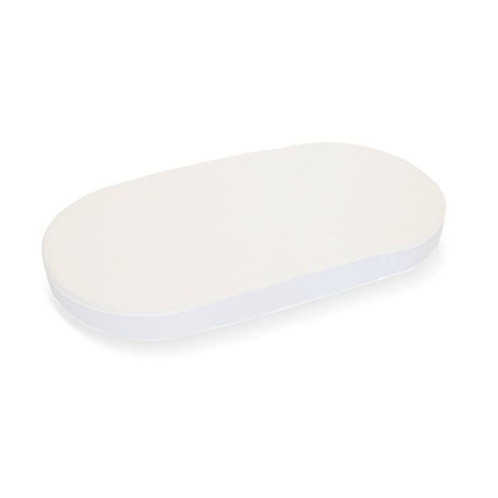 Babyhood Amani Bebe Jersey Cotton Oval Fitted Sheet - Plain White