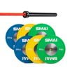 Smai Competition Bumper Plate Set With Barbell - 90kg - 20kg Red Barbell