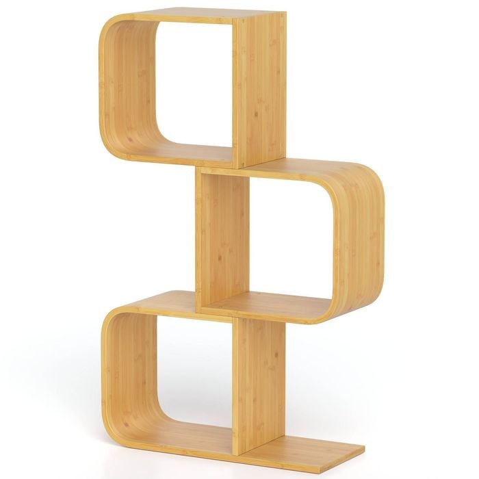 Costway 3-tier Bamboo Bookshelf