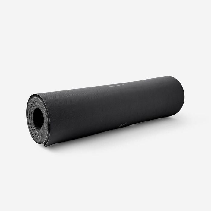 Decathlon - Durable Fitness Mat 170 Cm X 58 Cm X 10 Mm - Dark Grey - One Size