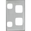 HPM Excel Double Powerpoint Vertical Coverplate Matt Silver