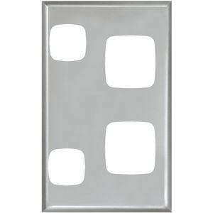 HPM Excel Double Powerpoint Vertical Coverplate Matt Silver