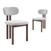 Hilda Dining Chairs Pair (Set of Two) Grey and Walnut