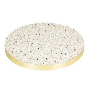 Bolero Table Top Terrazzo Style Round 600mm Commercial Indoor Outdoor Furniture