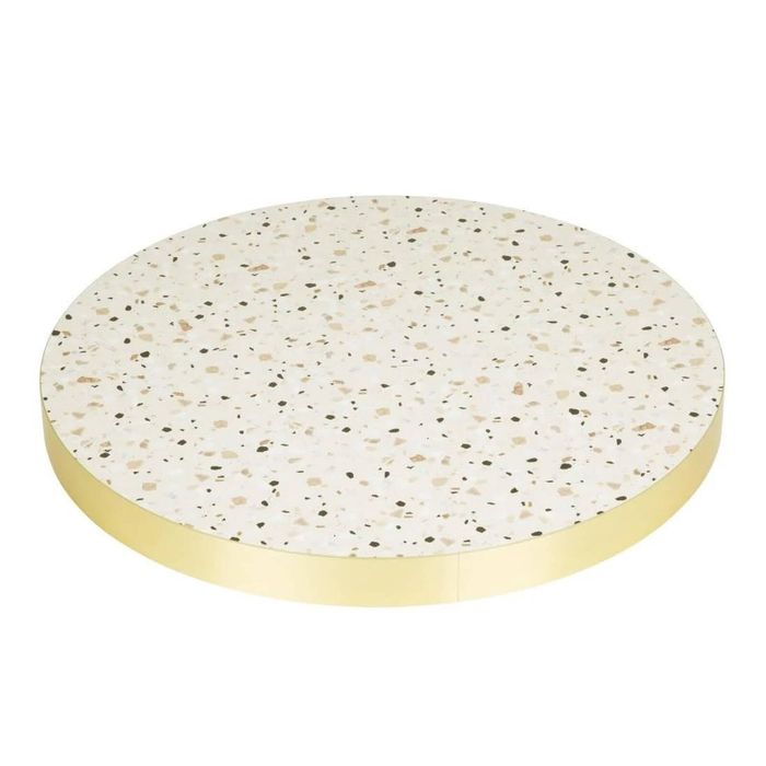 Bolero Table Top Terrazzo Style Round 600mm Commercial Indoor Outdoor Furniture