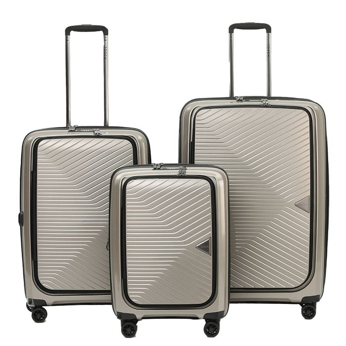 3pc Tosca Space X 20" Carry On 25/29" Case Set Travel Suitcase Luggage Champagne