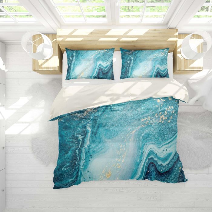 3D  Abstract Ocean Marble Quilt Cover Sets Beddings Sets Pillowcases