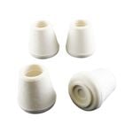 Surface Gard 13mm White Round External Rubber Chair Tips - 4 Pack