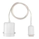 Brilliant White Maggie Plug-In DIY Shade Holding Suspension Pendant