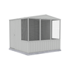 Absco Sheds 2.26 x 2.22 x 2.0m Zincalume Full Door Gable Roof Chicken Coop