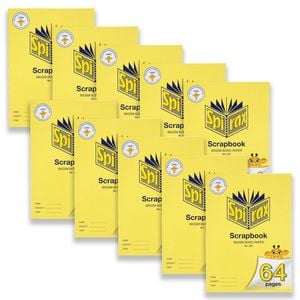 10pc Spirax 354 Super Size Blank Scrapbook School Stationery 90gsm 64pgs Yellow