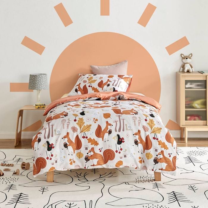Jack & Ava Quilt Cover Set Find A Squirrel Double Bed
