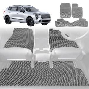 6D Diamond Car Floor Mats for GWM Haval Jolion 2020-Current-Full Set-Grey-Outback GT