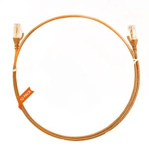 4Cabling 2m Orange CAT6 Ultra Thin LSZH Ethernet Network Cable - 50 Pack