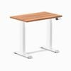 Desky Dual Mini Sit to Stand Prime Oak Desk 800 x 500 White Frame