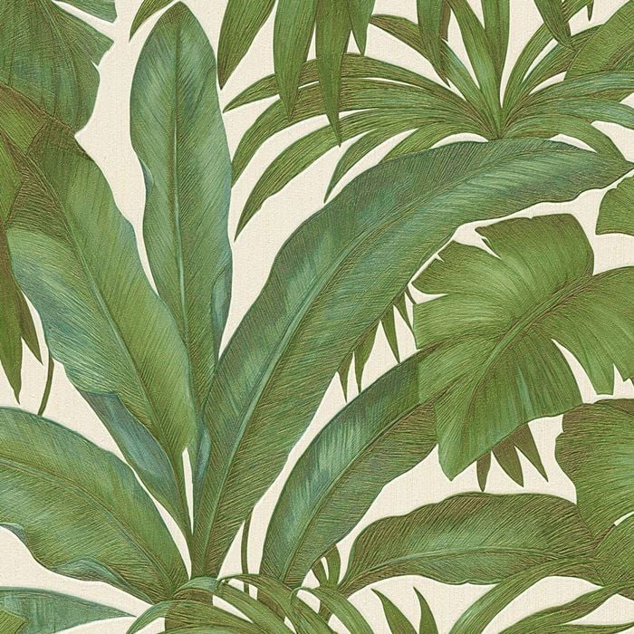 Wallpaper Trader Versace Giungla Palm Green On White