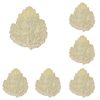 Catzon 6 Pcs Placemats Leaf Shaped Pvc Hollowed-out-gold