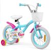 Costway 14" Kids Balance Bike Girls Bicycle w/Removable Basket-Blue