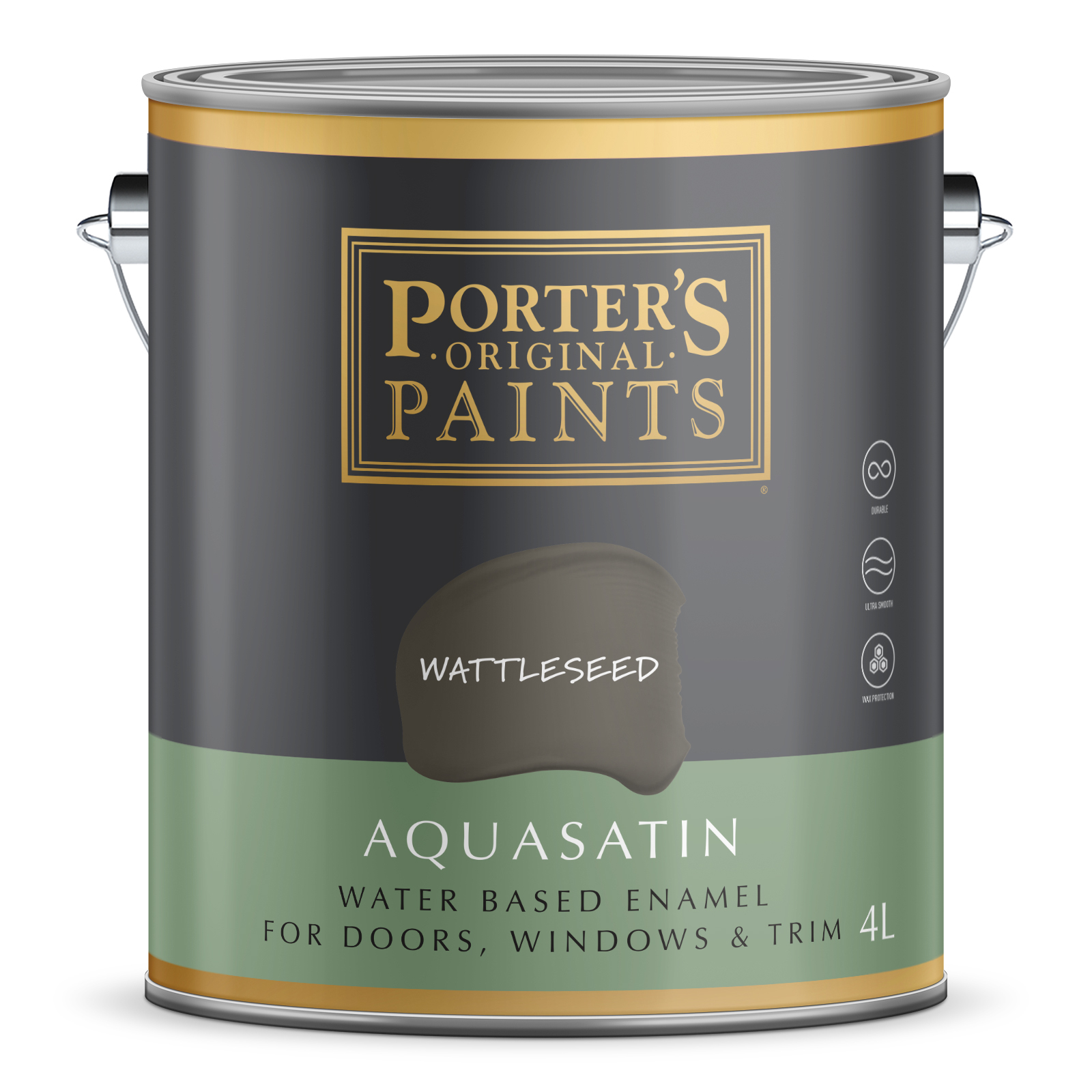 Porter's Paints 4L Wattleseed Aquasatin product image
