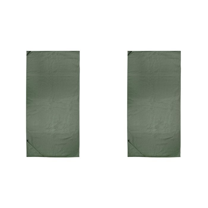 2PK Bambury Matrix Workout Microfibre Gym Towel Large Moss 60 x 120cm