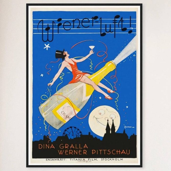 Galrie The Ballet Archduke Wiener Luft 1926 Vintage Austrian Silent Film Poster Art, Black Frame, A3 30 x 42cm (12 x 16inch)