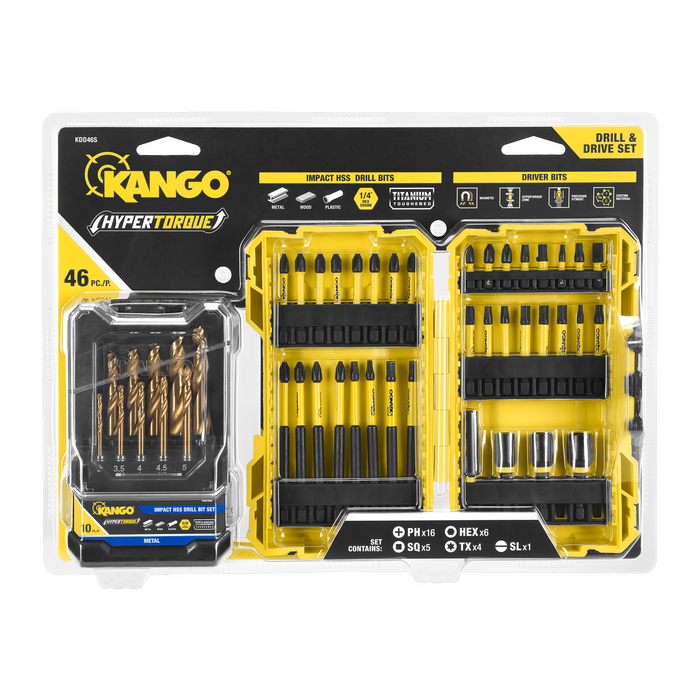 Kango 46 Piece Hypertorque Drill And Drive Set