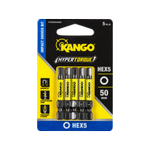 Kango 50mm HEX3-8 Hypertorque Impact Driver Bit - 5 Pack