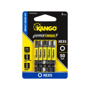 Kango 50mm HEX3-8 Hypertorque Impact Driver Bit - 5 Pack