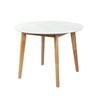 Levede Round Rubberwood Dining Table 100CM White