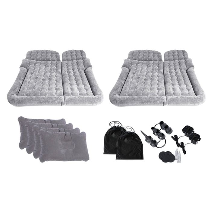 SOGA 2X Grey Inflatable Car Boot Mattress