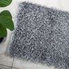 Luxury High Pile Soft Non Slip Bath Mat - Silver