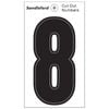 Sandleford Cut Out Numeral "8" 85mm Black Self Adhesive