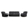 Anderson 1+1+3 Seater Fabric Electric Recliner Sofa Lounge Chair Set Jet Dark Grey