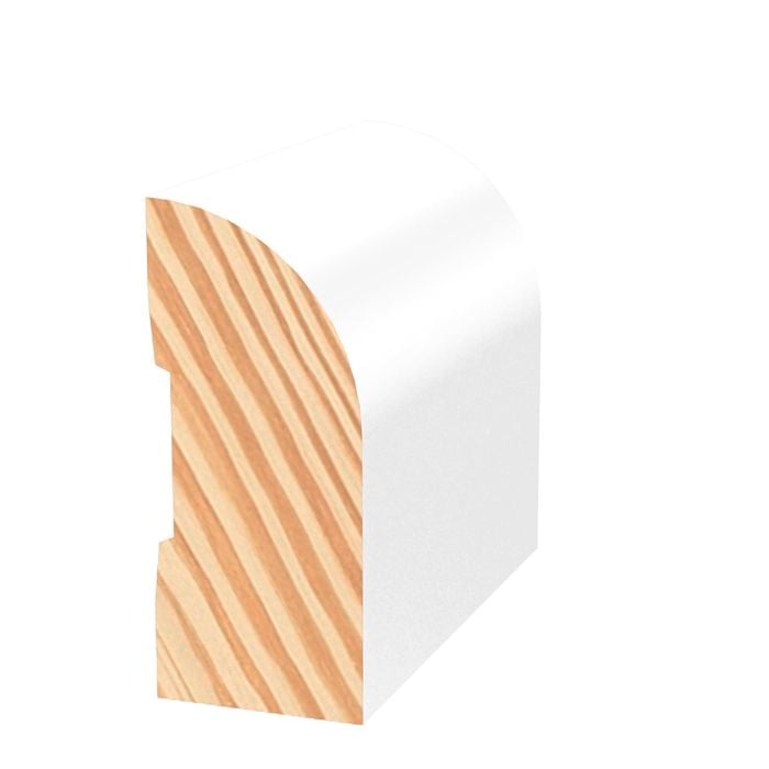 Porta 42x18mm 2.7m Bullnose Architrave Pre Primed FJ Pine