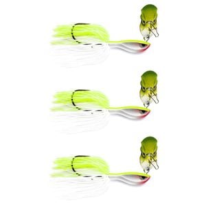 3x Rapala 10cm Rap V Pike Bladed Jig 21g Fishing Lures - SL/FL Chartreuse