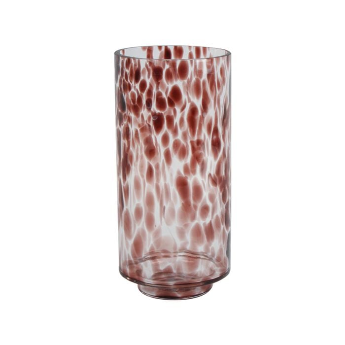 Maine & Crawford Micaela Orchid 26x12cm Glass Vase - Pink Clay