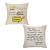 Catzon 2 Pcs Linen Throw Pillow Covers for Dear Dad Birthday Gifts for Father-Set 5