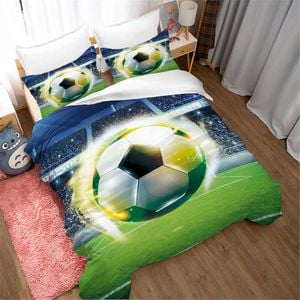 3D Football Field Soccer Stadium Quilt Cover Set Bedding Set Duvet Cover Pillowcases SF169