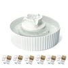 YES4PETS Porcelain Electric Pet Water Fountain Dog Cat Ceramic Water Dispenser 49 Filters