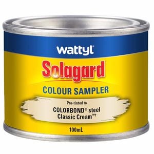 Wattyl 100ml Classic Cream Low Sheen Pre-tinted  Solagard Colour Sampler