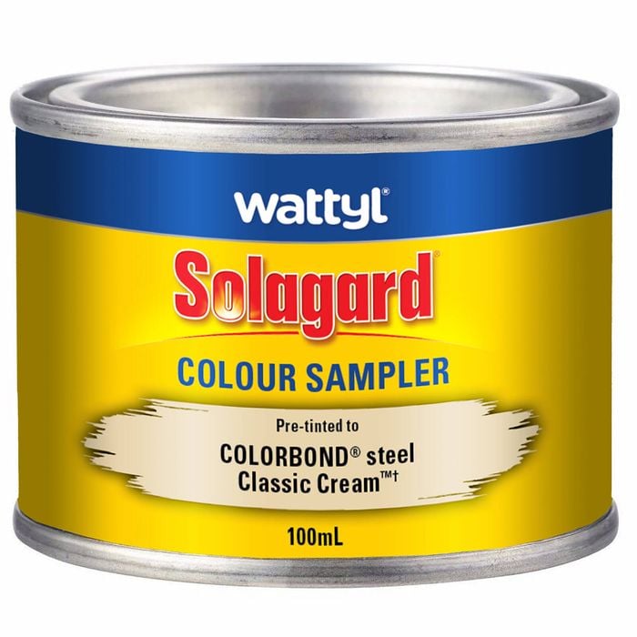 Wattyl 100ml Classic Cream Low Sheen Pre-tinted  Solagard Colour Sampler