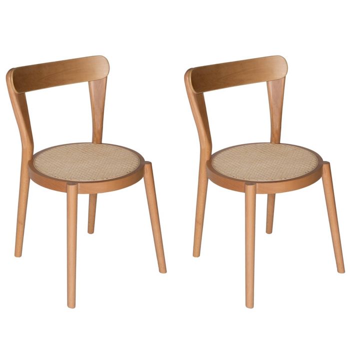 Pack of 2 | Replica Passoni Pagaia Dining Chair | Bamboo - Natural