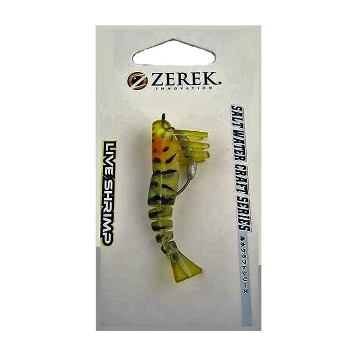 Zerek Live Shrimp - 50mm Pre Rigged Lumo Eyes - 02 Colour - Kevlar Jointed Body