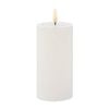 Amalfi Hughe Led Flickering Candle - White - 7.5x15cm