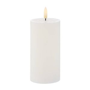 Amalfi Hughe Led Flickering Candle - White - 7.5x15cm