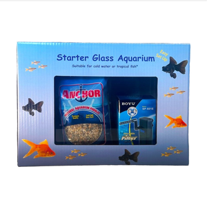Showmaster Starter Glass Fish Aquarium Tank Kit With Filter 16L