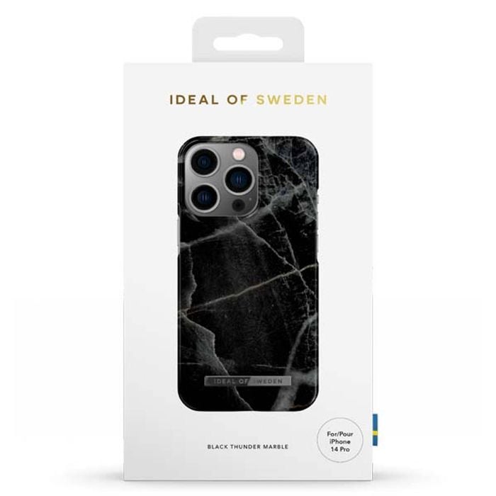 Ideal Of Sweden Black Thunder Marble Case (suits Iphone 14 Pro)