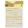 All Set 104 Piece 3D Metallic Alphabet Stickers