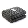 Royal Comfort Thermolux Heated Stripe Faux Fleece Electric Throw Grey